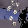 Image de LOOM DESIGN Suspension LED Ice Ball, chrome/clair à 10 lampes