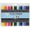 Image de 20 feutres Textile à Double Pointe - Couleurs Douces