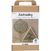 Image de Creativ Kit d'artisanat Broderie, vert poussiéreux, cadres de broderie, 1 paquet