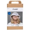 Image de Creativ Kit d'artisanat au Crochet, bleu, naturel clair, jaune, Chunky Bucket Hat, 1 paquet