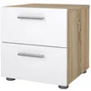 Image de Luttich Chevet Contemporain décor Chene Sonoma et Blanc - l 42 cm