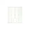 Image de Armoire 4 portes + 2 tiroirs HARLINGTON coloris blanc