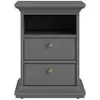 Image de Chevet 2 tiroirs + 1 niche HARLINGTON coloris gris