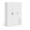 Image de Armoire VEGA - Décor Blanc mat - 3 portes + 3 tiroirs - L 147 x P 496 x H 2004 cm