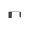 Image de Bureau d’angle compact OFFICE coloris gris/chêne