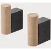 Image de Muuto Attach Coat Hook Crochet Manteau Bois Aluminium (Set de 2 Crochets) (Black)