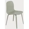 Image de Muuto Visu Chair Wood Base Chaise Bois Dusty Green