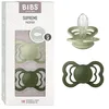 Image de BIBS Supreme Tétine, 6-18 mois, lot de 2, Sage/Hunter Green