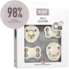 Image de Lot de 4 tétines. Pack de démarrage Try it. Sans bisphénol A, Tétine à embout rond, symétrique et anatomique. Latex de caoutchouc naturel/Silicon, Taille 1 (0-6 mois), Ivory