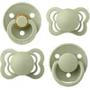 Image de BIBS Lot de 4 tétines. Pack de démarrage Try it. Sans bisphénol A, Tétine à embout rond, symétrique et anatomique. Latex de caoutchouc naturel/Silicone, Taille 1 (0-6 mois), Sage