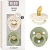 Image de BIBS Colour Tétine, 0-6 mois, lot de 2, téterelle anatomique, Ivory/Sage