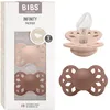 Image de Lot de 2 sucettes anatomiques BIBS Infinity, sans bisphénol A, tétine anatomique en silicone, Téterelle anatomique. Silicone, Fabriqué au Danemark, Taille 2 (6-18 mois), Blush/Woodchuck