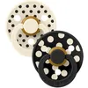Image de Sucette bébé - BIBS Studio Colour - Ronde - T1 - Caoutchouc naturel - Ivory Black - Pack de 2