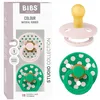 Image de BIBS Colour Tétine, 0-6 mois, lot de 2, Polka Mix Petal/Cactus