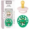 Image de BIBS Colour Tétine, 6-18 mois, lot de 2, Polka Mix Petal/Cactus