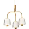 Image de Nuura Aps Suspension LED Nuura Asteea 3, Ø 40 cm, couleur laiton/transparent