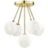 Image de DESIGN BY US Plafonnier Ballroom Molecule, blanc, verre, à 5 lampes