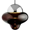 Image de DESIGN BY US Suspension LED Nutty XL, marron / chromé, Ø 30 cm