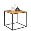 Image de Vita Side Table - Table d'appoint, aspect chêne, cadre noir 45x45x45 cm