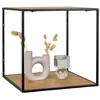 Image de Vita Wallshelf - Étagère murale, aspect chêne, cadre noir 36x36x36 cm