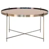 Image de Venezia Coffee Table - Table basse, acier couleur laiton avec verre Ø7xh4cm