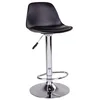 Image de House Nordic Chaise de Bar Noire avec Pieds chromés