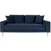 Image de HOUSE NORDIC Lido 2,5 places velours bleu (180x93x76) LIDO-1301433-2BLEU