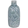 Image de House Nordic Vase en céramique Bleu avec Motif Fleurs Ø12 x 26 cm