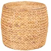 Image de Table d'appoint Delia - Table d'appoint avec rangement en jacinthe d'eau, ronde, Ø43x34 cm