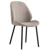 Image de House Nordic Chaise de Salle à Manger en Polyester Pierre avec Pieds Noirs