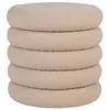 Image de Pouf Brooklyn - Pouf avec rangement, bouclé, beige, Ø44x44 cm