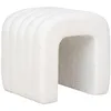 Image de Pouf Colma - Pouf, bouclé, blanc, 41x36,5 cm, HN1234