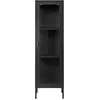 Image de House Nordic Vitrine 1 Porte vitrée Acier Noir 40 x 35 x 140 cm