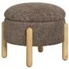 Image de Pouf avec rangement en boucle marron