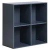 Image de House Nordic Étagère murale en bois gris foncé 69 x 30 x 69 cm