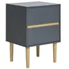 Image de House Nordic Table d'appoint 2 tiroirs Bois Gris foncé 40 x 35 x 55 cm