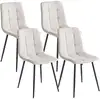 Image de Lot de 4 chaises LIVIA coloris crème