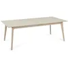 Image de Furnhouse Ibbe Design Table de salle à manger, rectangulaire, extensible, naturel, 220 x 105 cm, pour 6 à 8 personnes, en chêne massif, pour salle à manger, cuisine