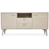 Image de Furnhouse Ibbe Design Porto Commode avec 2 portes et 2 tiroirs en chêne massif 160 cm de long Buffet pour salon, salle à manger, couloir, bureau