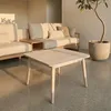 Image de Furnhouse Ibbe Design - Table basse carrée naturelle - 70 x 70 cm - En bois massif de chêne - Design scandinave - Pour salon