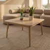 Image de Furnhouse Ibbe Design - Table basse carrée naturelle - 90 x 90 cm - En bois massif de chêne - Design scandinave - Pour salon