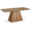 Image de Furnhouse Star Table à manger rectangulaire 180 x 90 cm Chêne sauvage - Chêne naturel, design scandinave, MDF et placage de chêne, métatarse, style japonais, 4-6 personnes