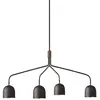 Image de GUBI Lustre Howard à 4 lampes 134x103 cm gunmetal