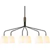 Image de GUBI Lustre Howard à 6 lampes 134x73 cm gunmetal/blanc
