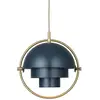 Image de Suspension Gubi Multi-Lite, Ø 27 cm, laiton/bleu foncé