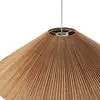 Image de GUBI Suspension 1972, laiton, abat-jour en bambou, Ø 93 cm