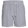 Image de JACK & JONES Maillot de bain avec rayures et élastique à la taille avec lacets, poches latérales., bleu, S