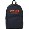 Image de JACK & JONES Sac à dos d'écolier avec poches zippées Noir/bleu/bleu marine, Bleu marine vif, taille unique