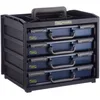 Image de raaco 136242 HandyBox 55x4 Caisson de transport set, Noir/bleu
