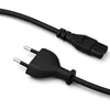 Image de Pedestal Câble d'alimentation 7,5 m (noir) - Câble d'alimentation 2 broches - Câble TV compatible avec Playstation et Xbox - Câble d'alimentation européen pour appareils froids - Câble TV avec prise